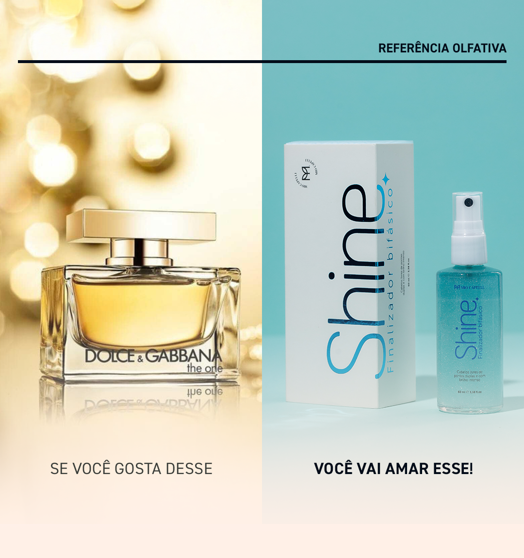 Perfume Capilar Shine 60ml (Inspirado no The One Dolce & Gabbana) - Mio Capelli®